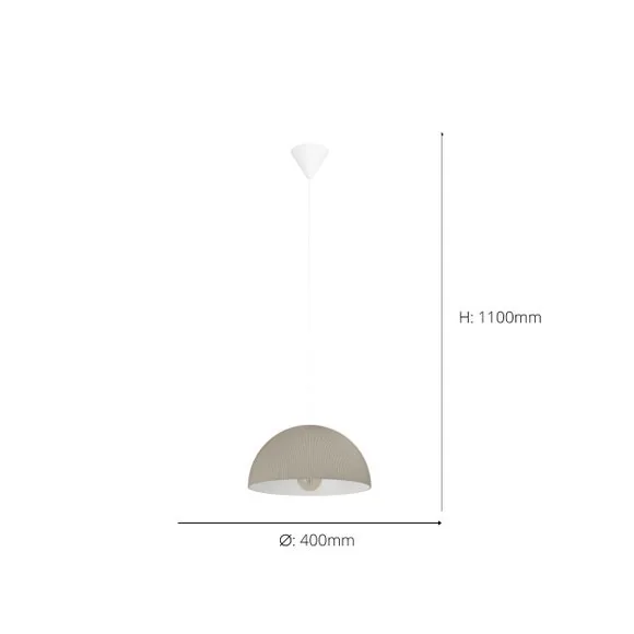 EGLO Gaetano Ribbed Adjustable Pendant Light – image 4