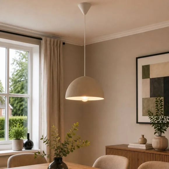 EGLO Gaetano Ribbed Adjustable Pendant Light – image 1