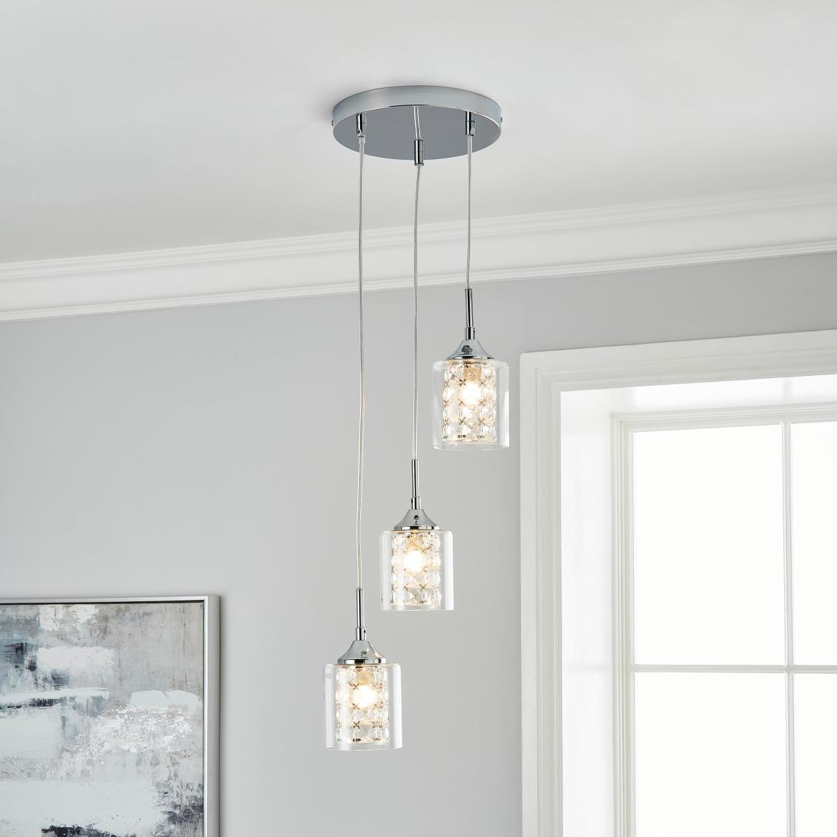 Frankie 3 Light Cluster Ceiling Fitting Chrome – image 1