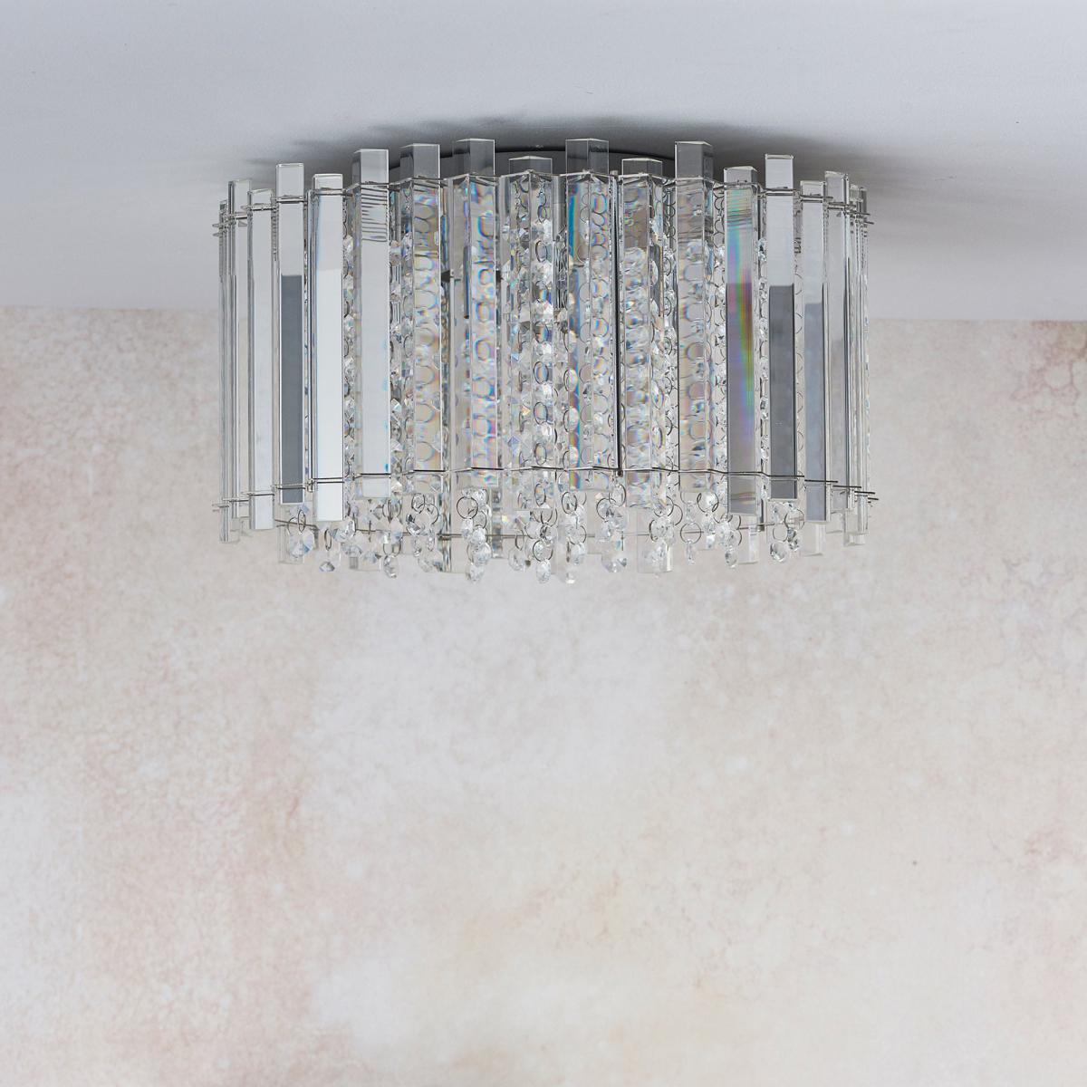 Vogue Crystal Blessing 4 Light Flush Ceiling Fitting Chrome – image 2