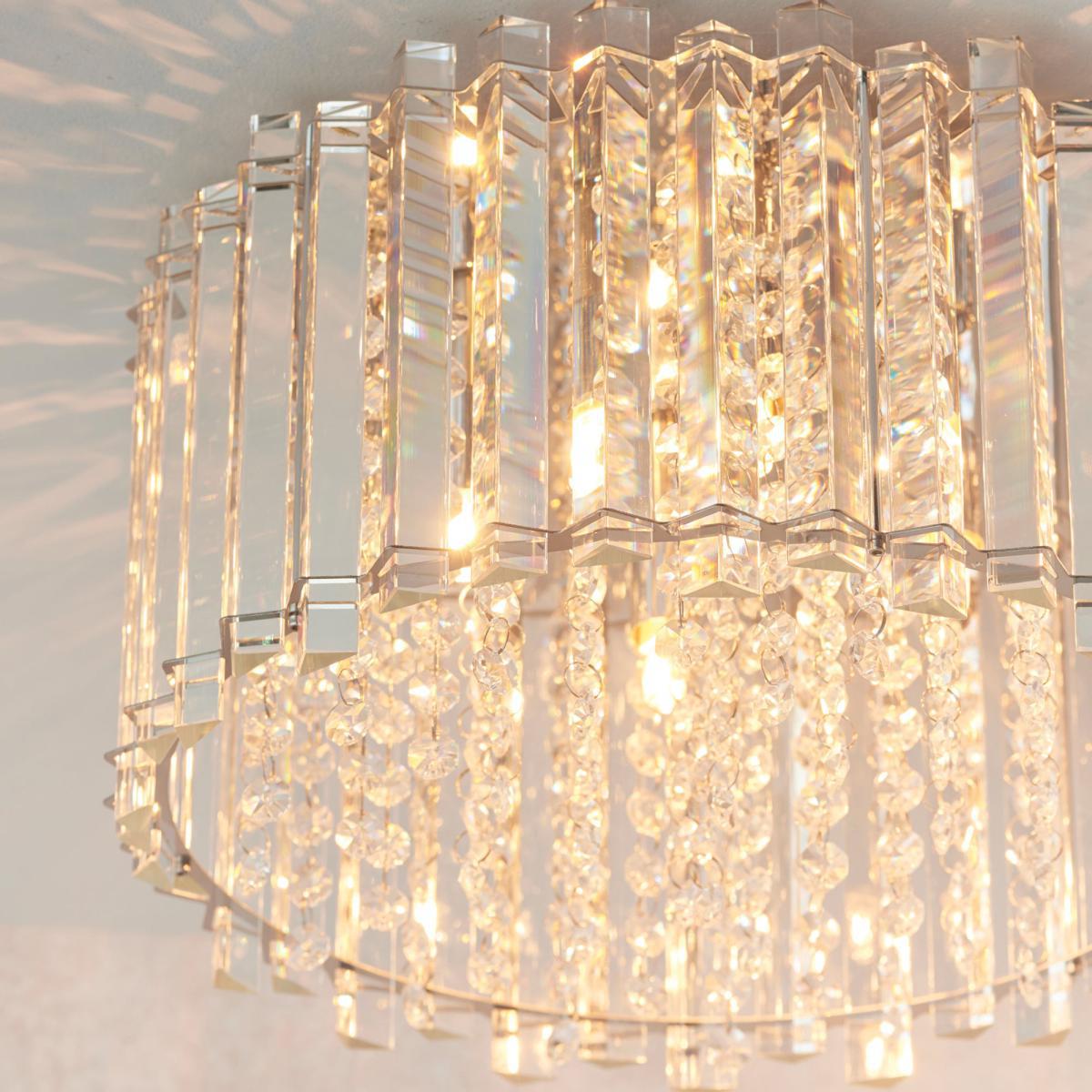 Vogue Crystal Blessing 4 Light Flush Ceiling Fitting Chrome – image 3