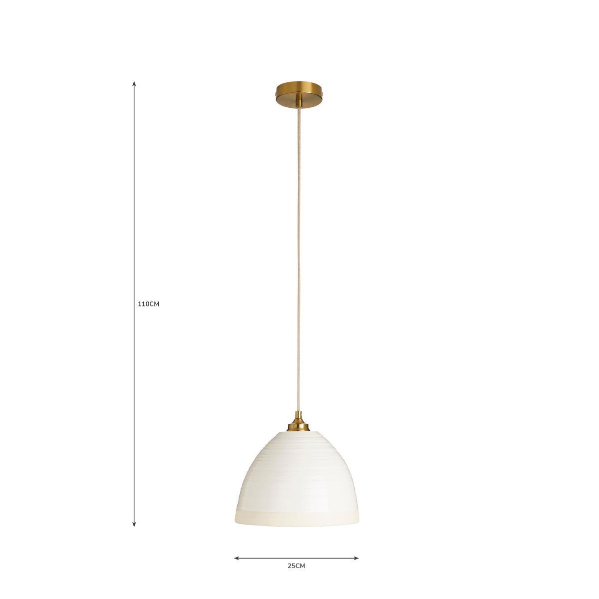 Churchgate Harby 1 Light Pendant Fitting White – image 5