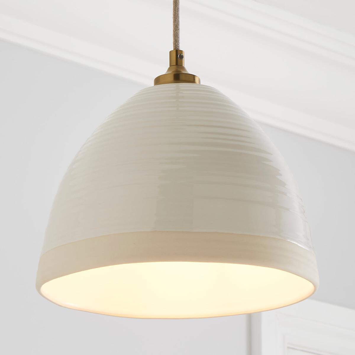 Churchgate Harby 1 Light Pendant Fitting White – image 1