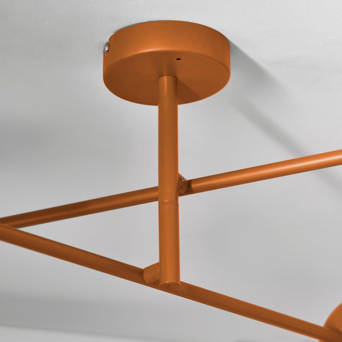 Tela 4 Light Semi Flush Bathroom Ceiling Light Orange – image 3