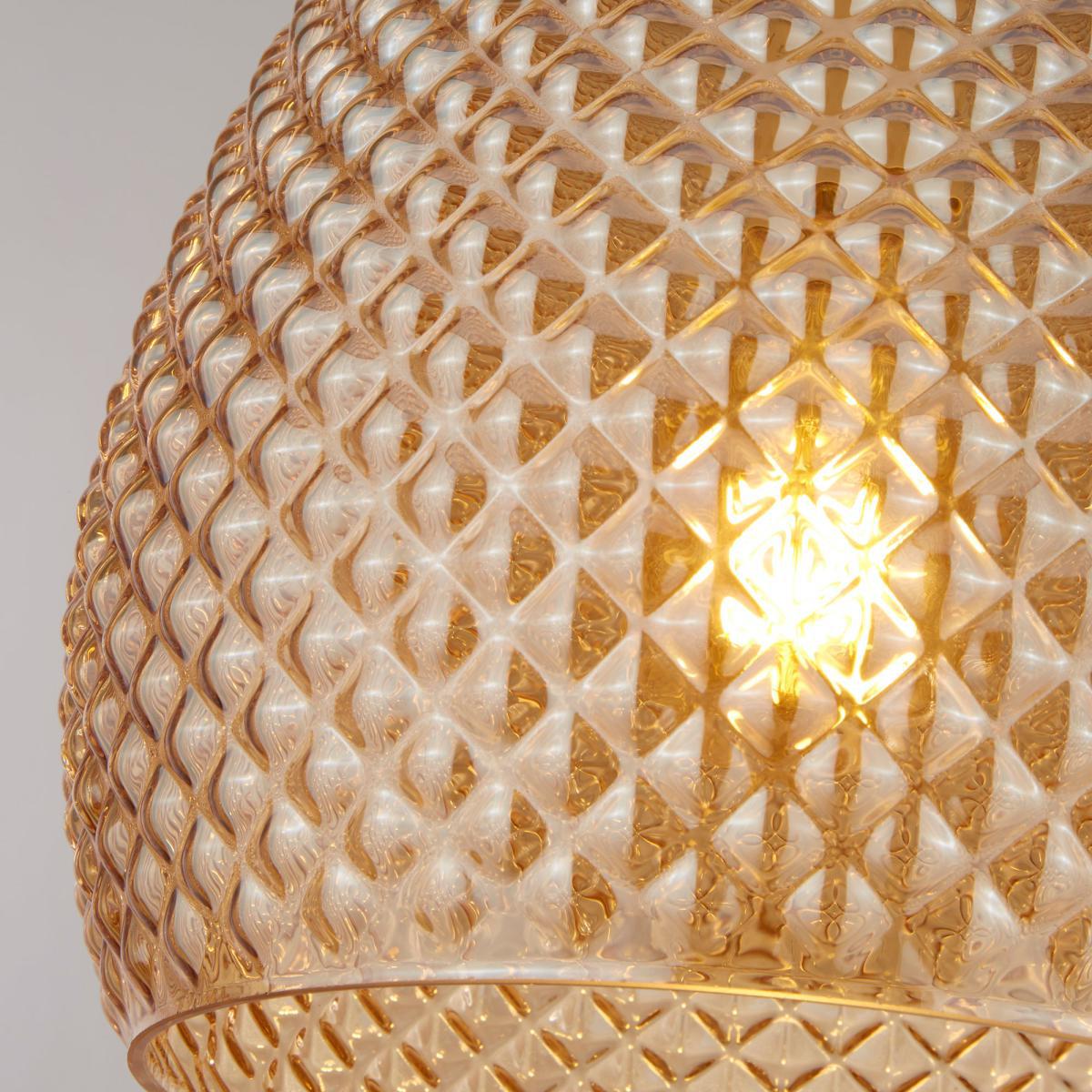 Kareli 1 Light Pendant Champagne Ceiling Fitting Champagne – image 3