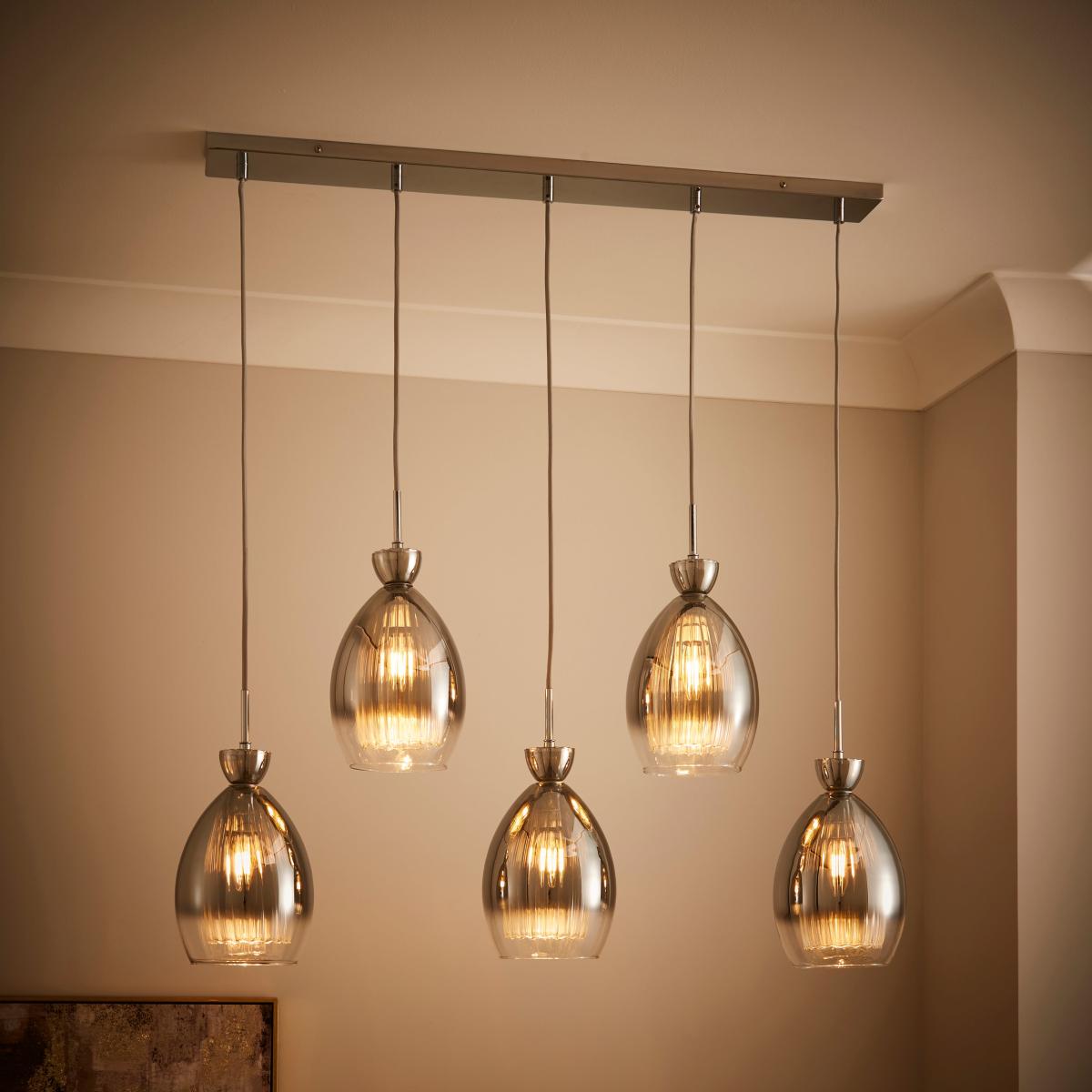 Sylvia 5 Light Pendant Light Silver – image 2