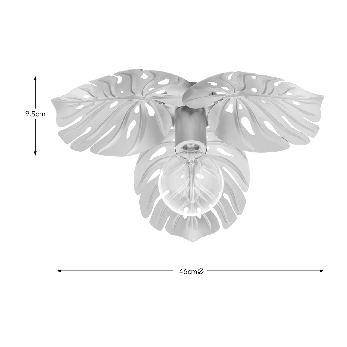 Indi Leaf Bathroom Flush Ceiling Light Gold – image 5