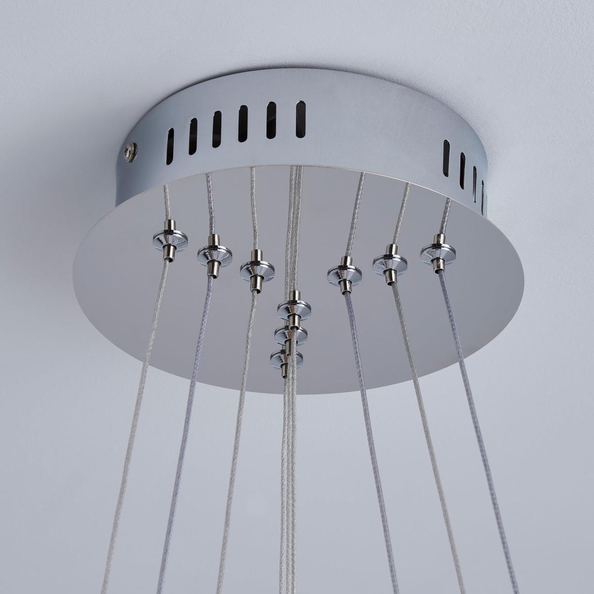Cali 3 Light Integrated LED Hoop Crystal Ceiling Fitting Chrome – image 4