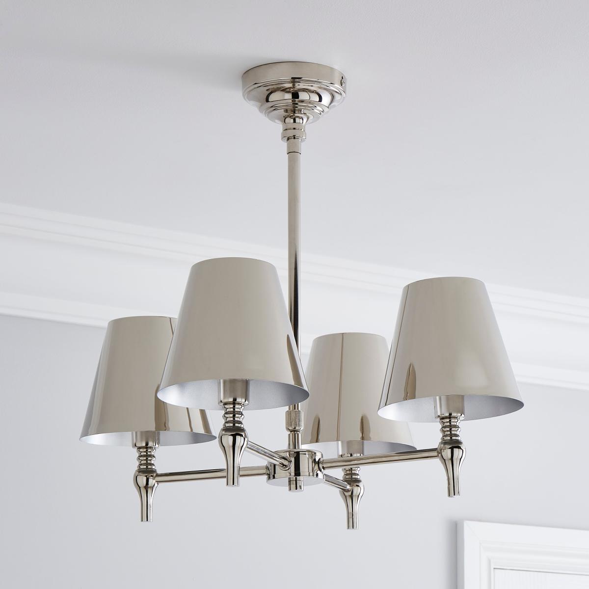 Dorma Bedford 4 Light Polished Nickel Ceiling Fitting Silver – image 2