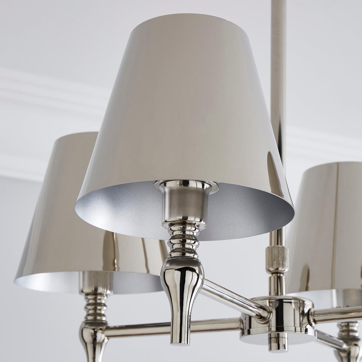 Dorma Bedford 4 Light Polished Nickel Ceiling Fitting Silver – image 3