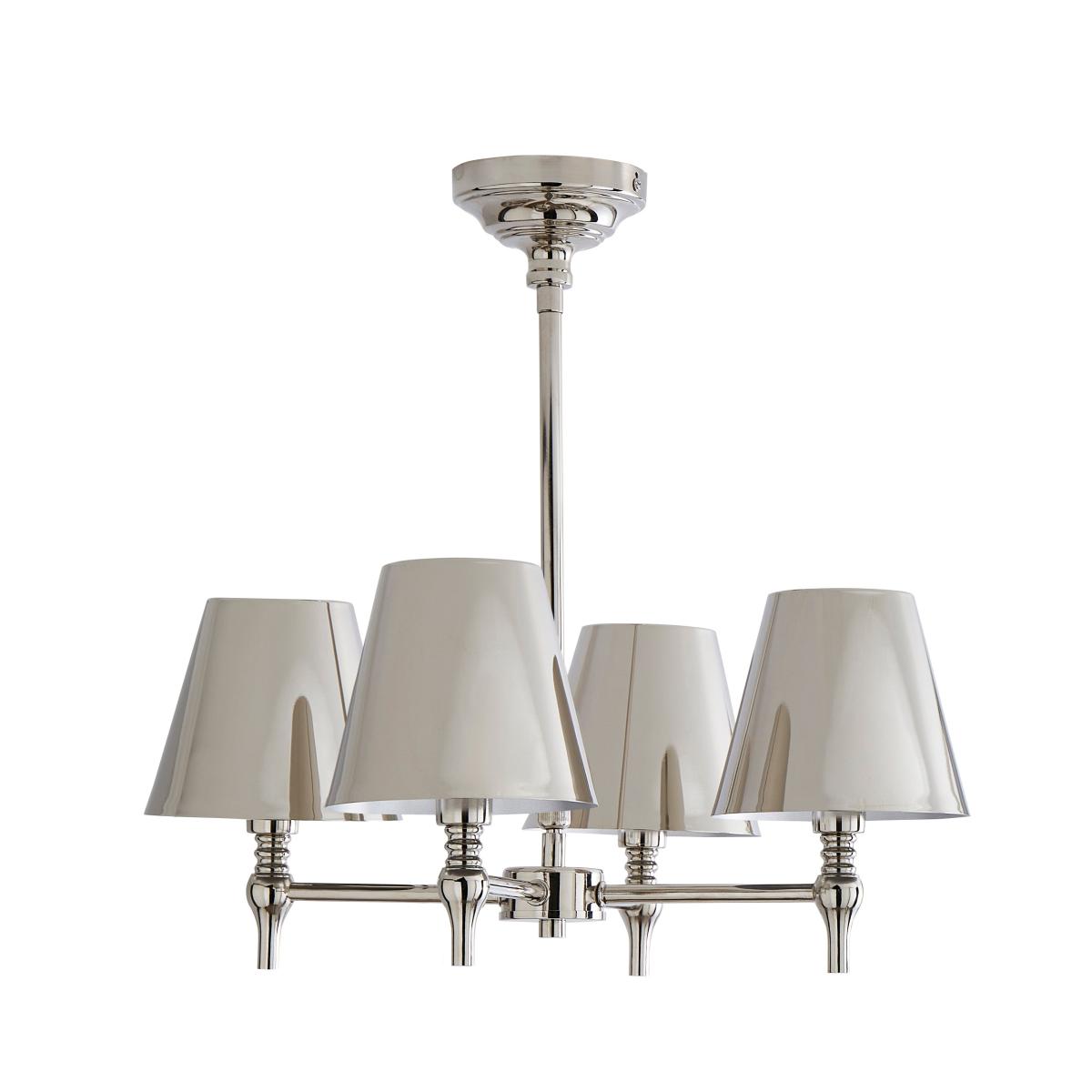 Dorma Bedford 4 Light Polished Nickel Ceiling Fitting Silver – image 5