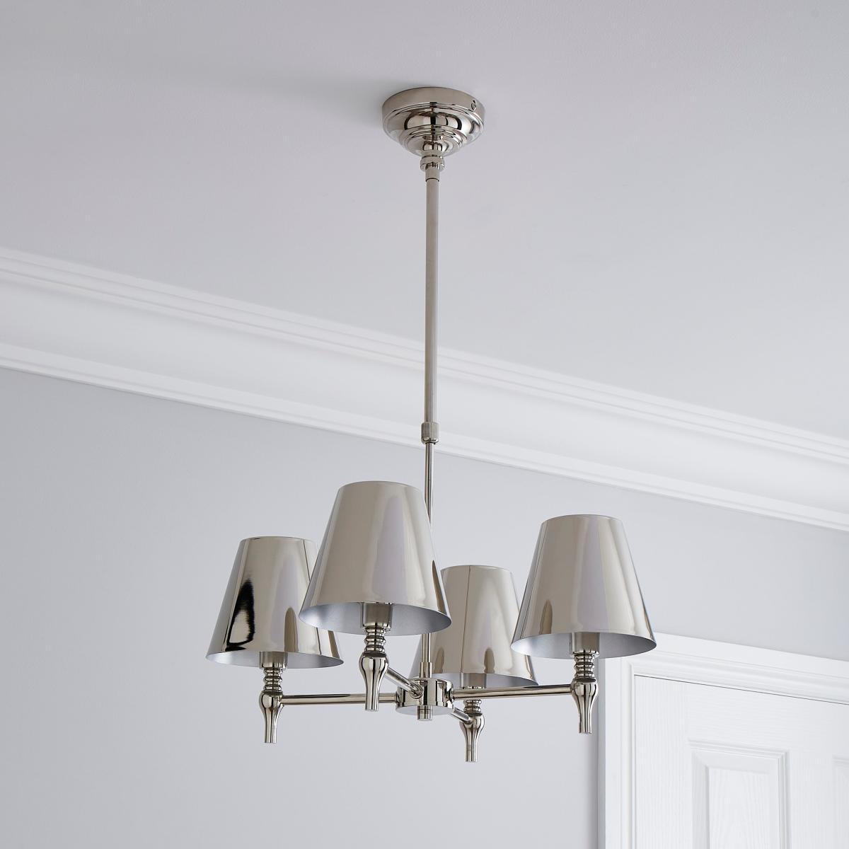 Dorma Bedford 4 Light Polished Nickel Ceiling Fitting Silver – image 6