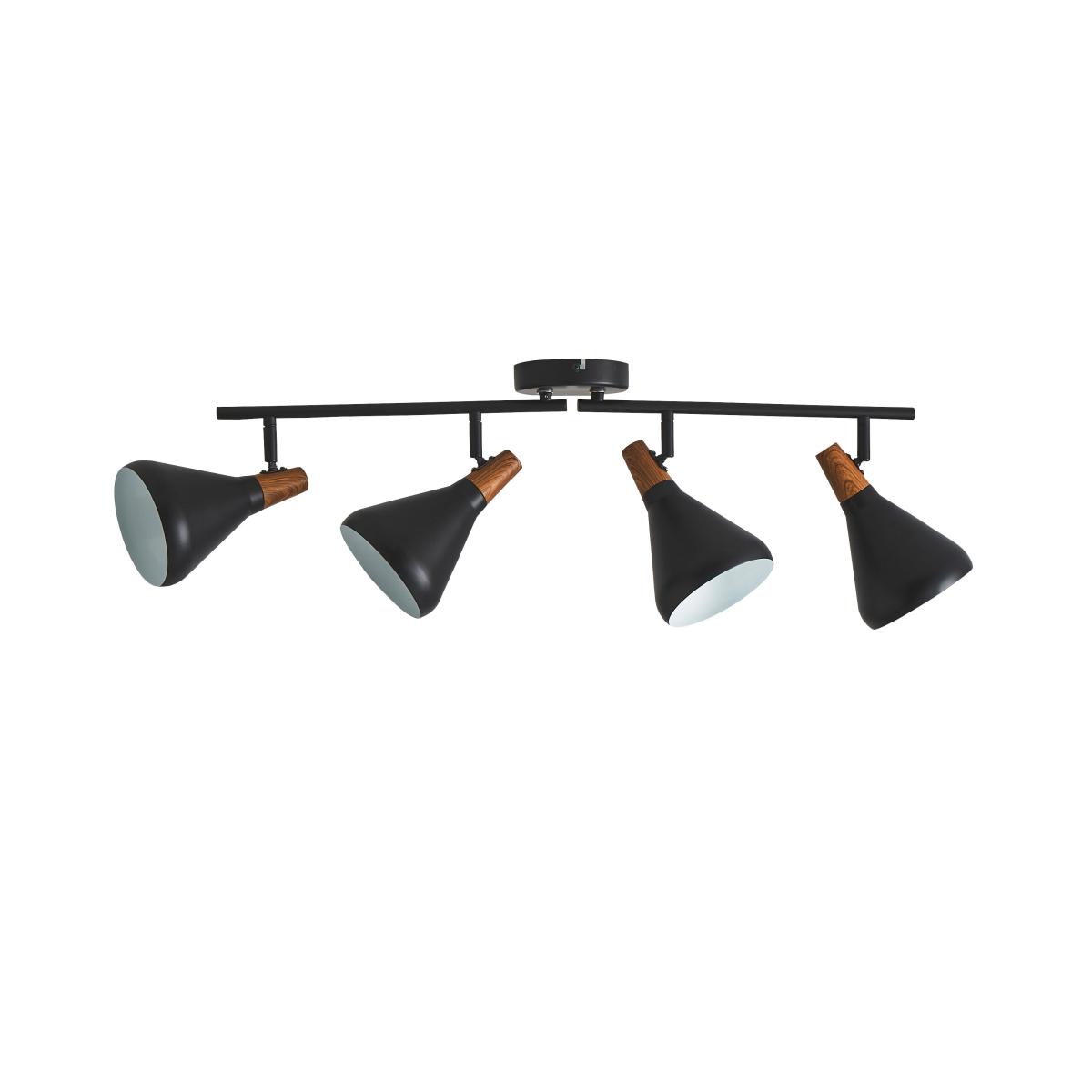 Elements Wolston 4 Light Spotlight Bar Black – image 5