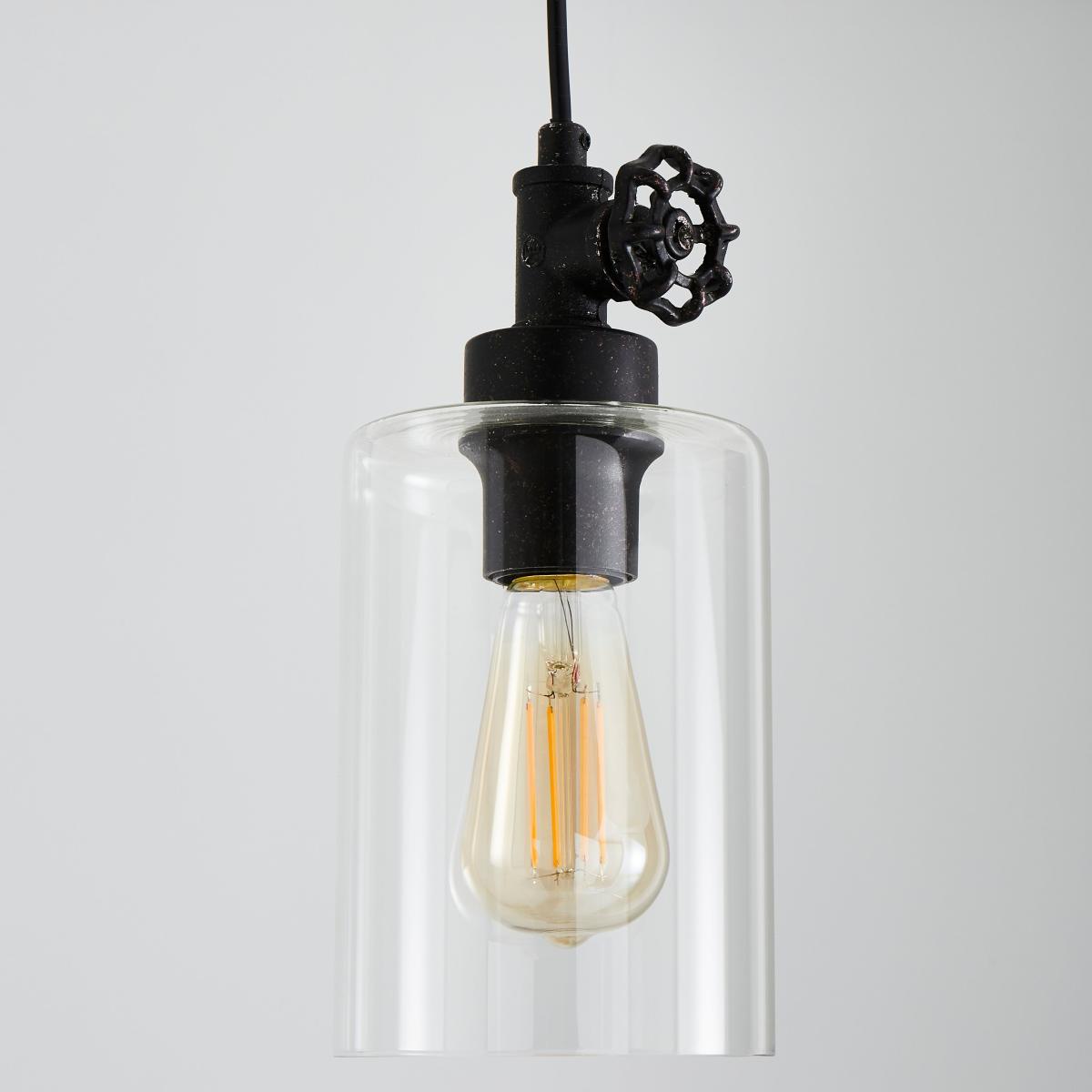 Bates 1 Light Ceiling Fitting Industrial Black – image 3