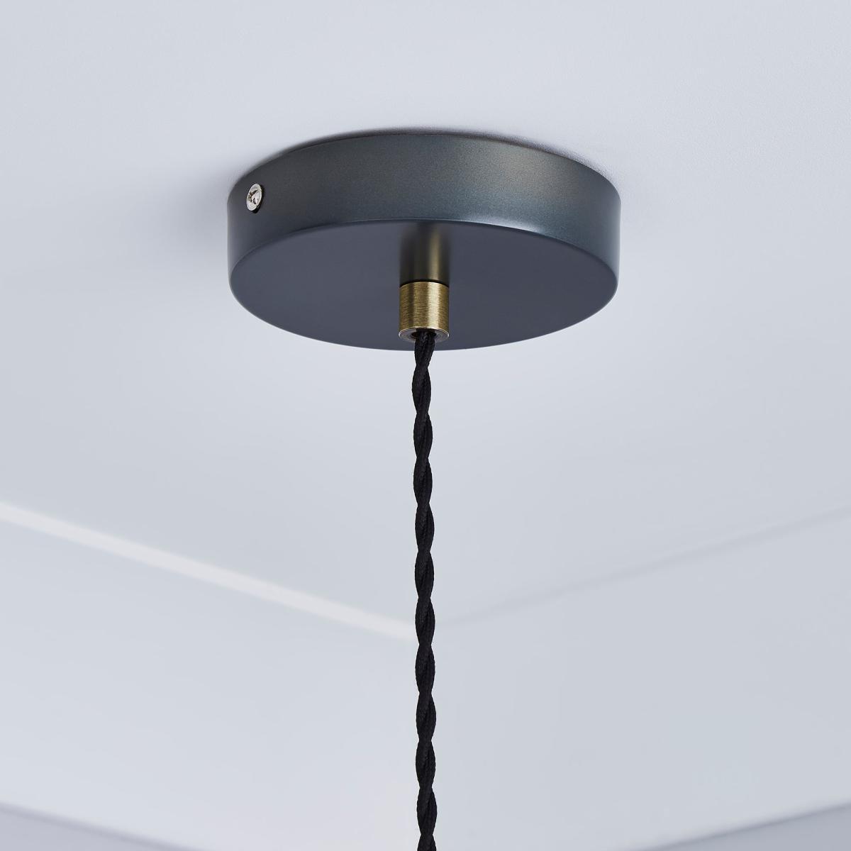 Logan 1 Light Grey Industrial Ceiling Fitting Brass and Black – image 4