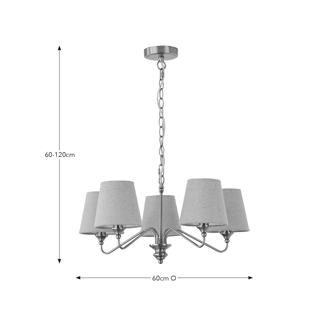 Enid Metal 5 Light Chandelier Gold – image 5