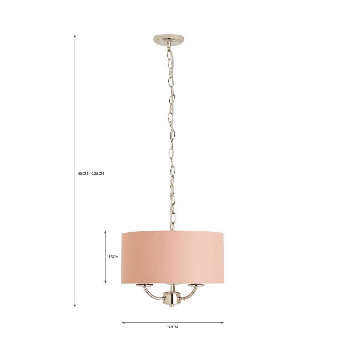 Preston Nickel Charcoal 3 Light Pendant Fitting Charcoal – image 5