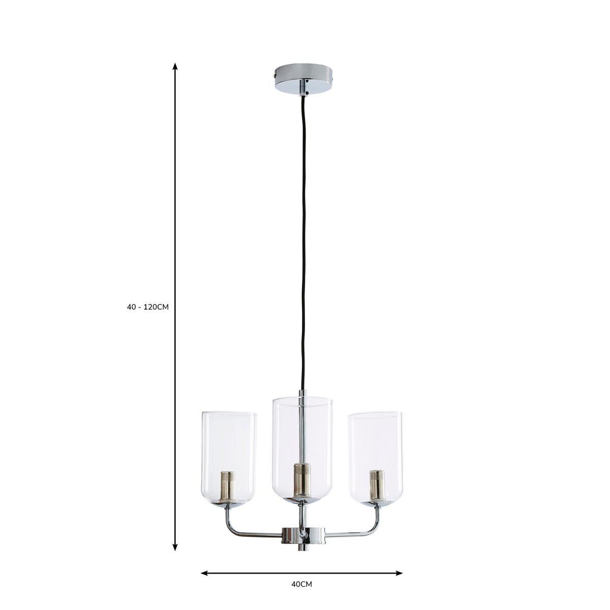 Palazzo Clear 3 Light Ceiling Fitting Clear – image 7