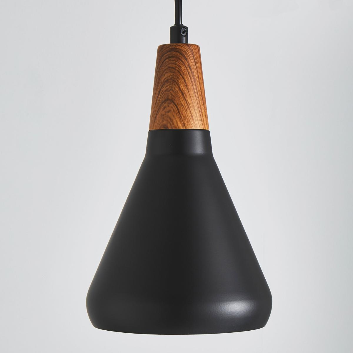 Elements Wolston 3 Light Diner Ceiling Fitting Black – image 3