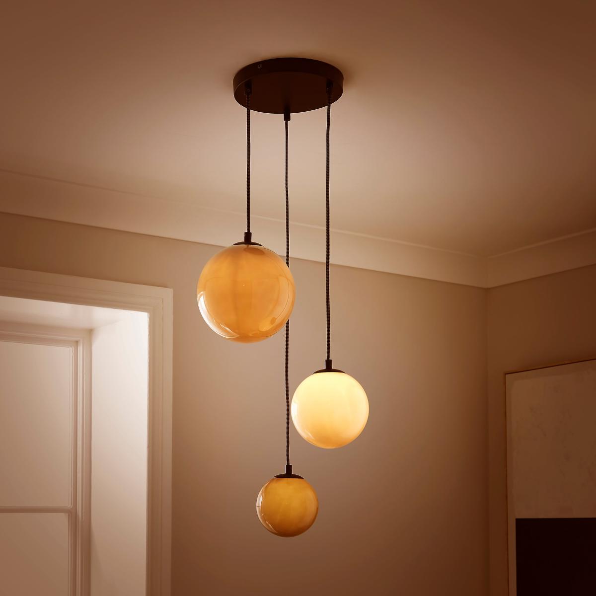 Eli Ribbed 3 Light Adjustable Cluster Ceiling Light MultiColoured – image 2