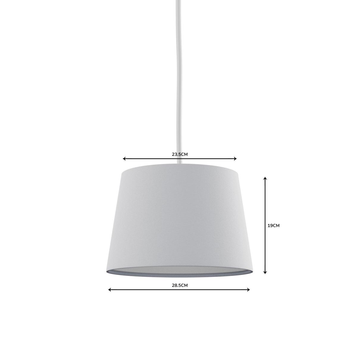 Luna Linen 28cm Tapered Dove Grey Shade Grey – image 5