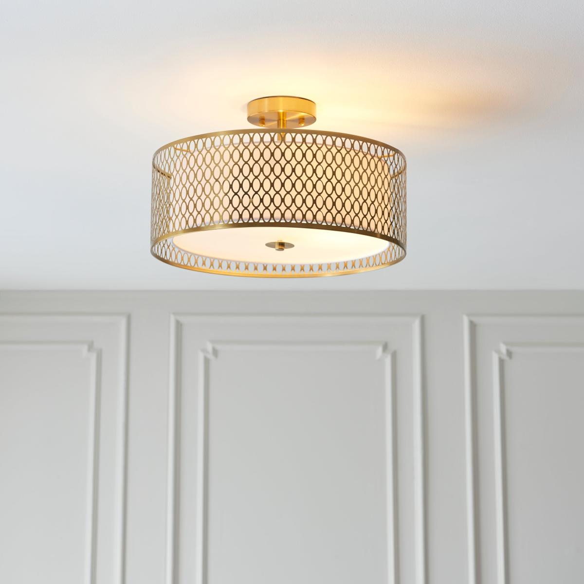 Vogue Toina 3 Light Flush Ceiling Fitting Gold – image 3