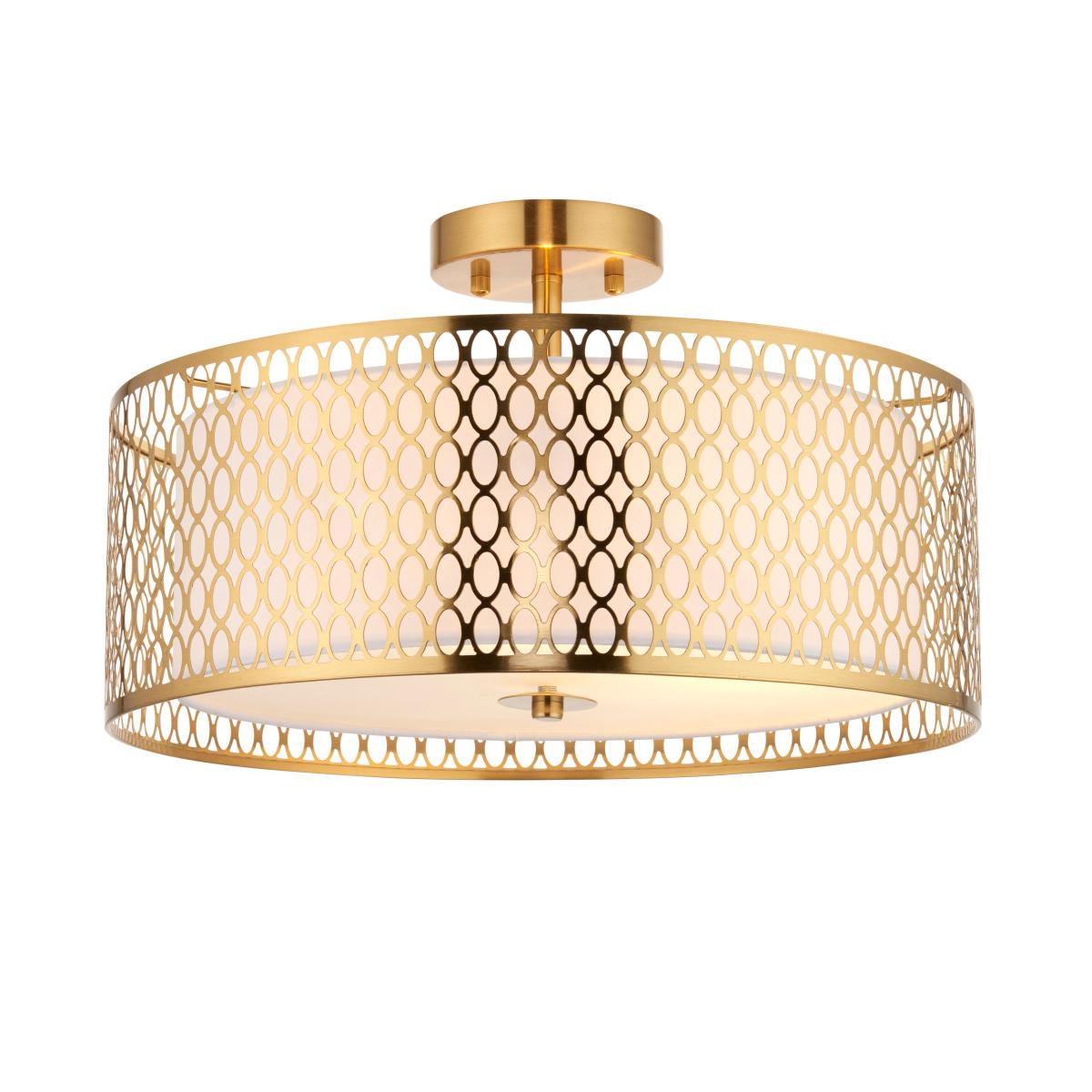 Vogue Toina 3 Light Flush Ceiling Fitting Gold – image 7