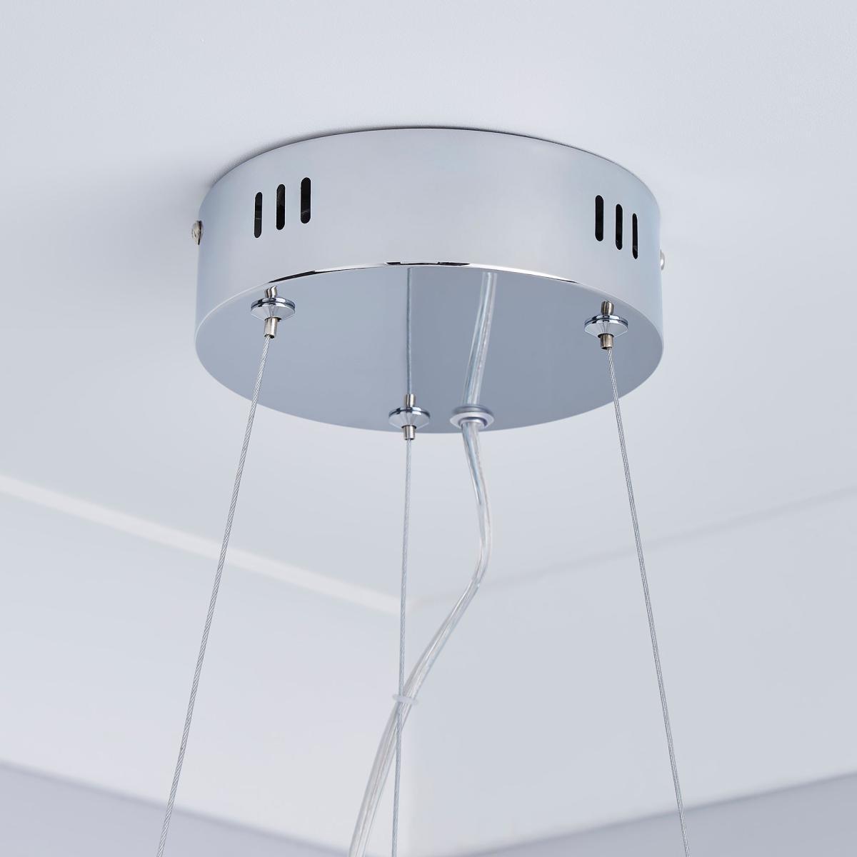 Glendora Integrated LED Hoop Crystal Ceiling Fitting Clear – image 4