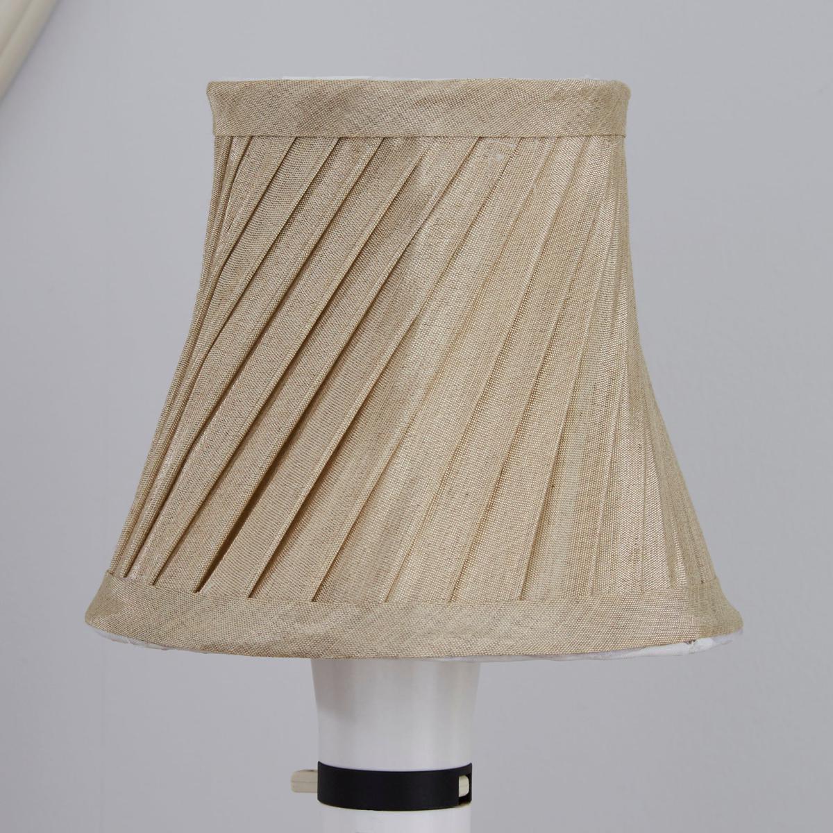 Twisted Pleat 12cm Candle Champagne Shade Champagne – image 2