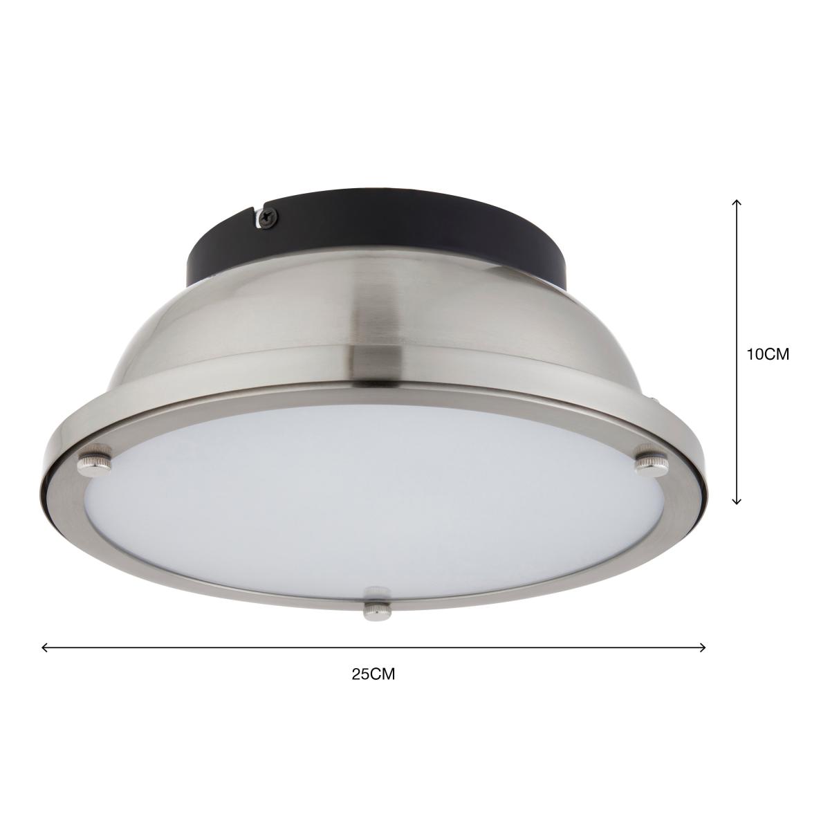 Barton Bathroom 1 Light Flush Ceiling Fitting Chrome – image 7