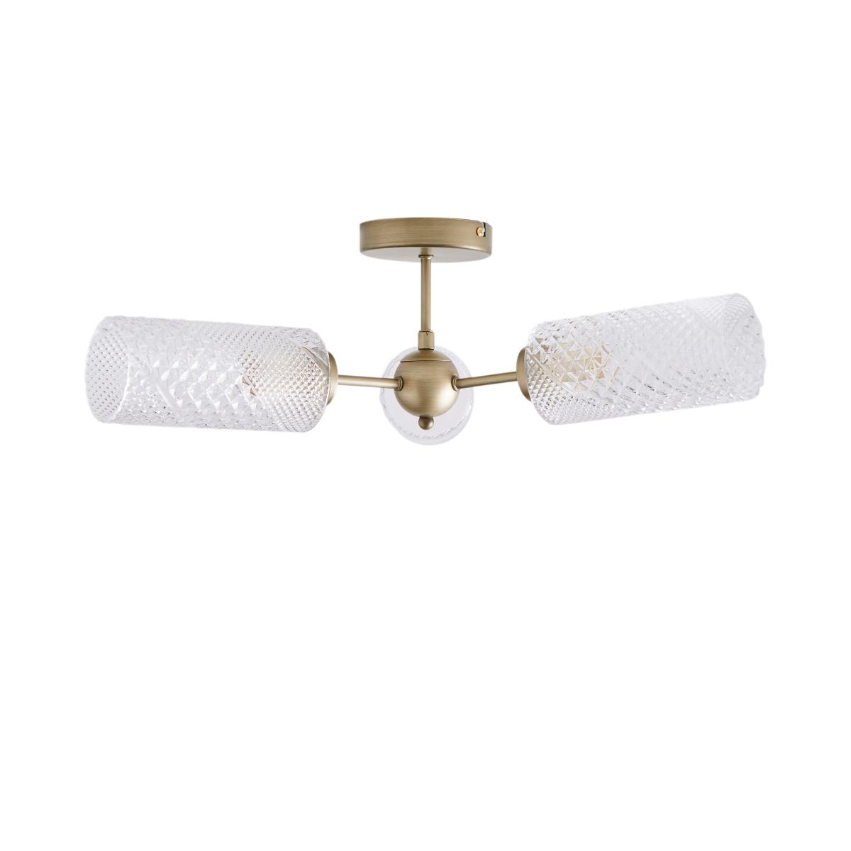 Christie 3 Light Semi Flush Ceiling Fitting Brown – image 5