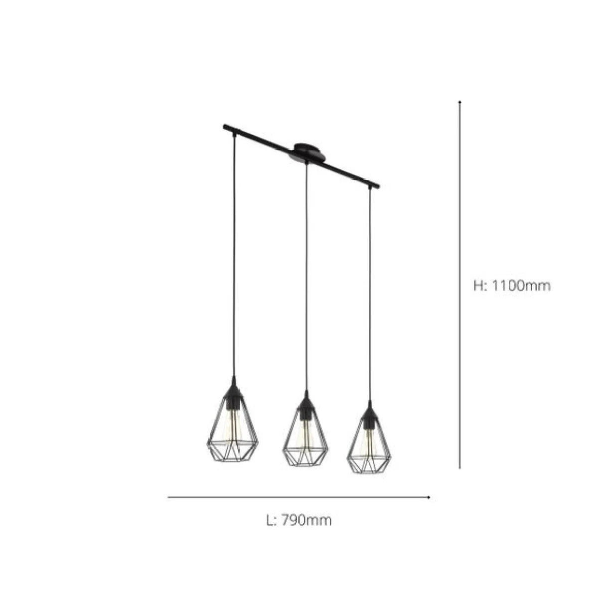 Return - EGLO Tarbes Industrial 3 Light Adjustable Diner Ceiling Light – image 4