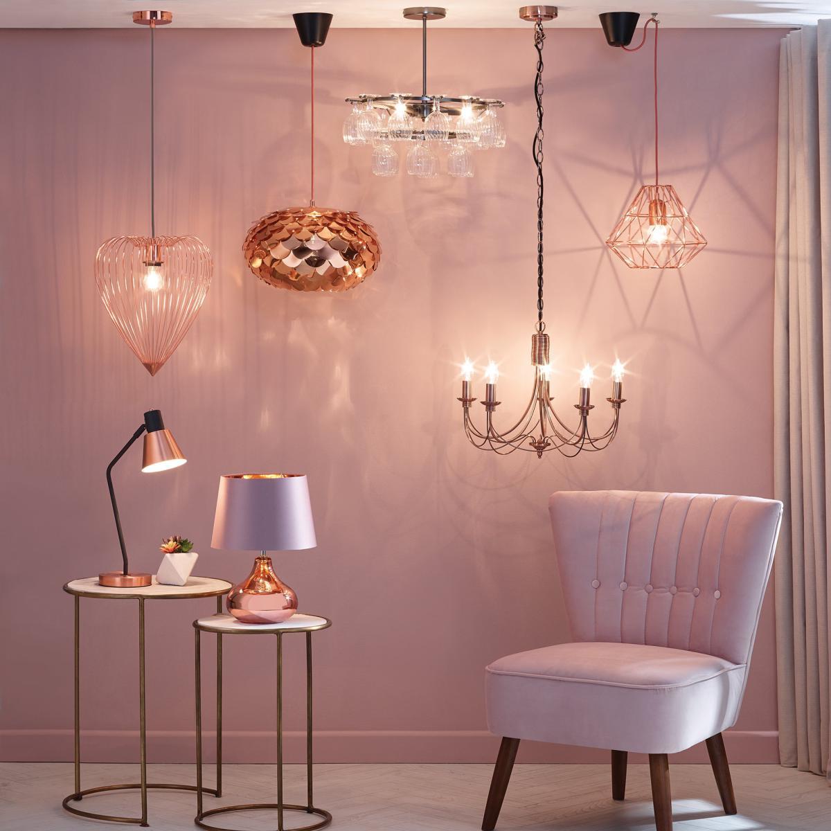 Bremen Geometric Copper Easy Fit Pendant Copper – image 3
