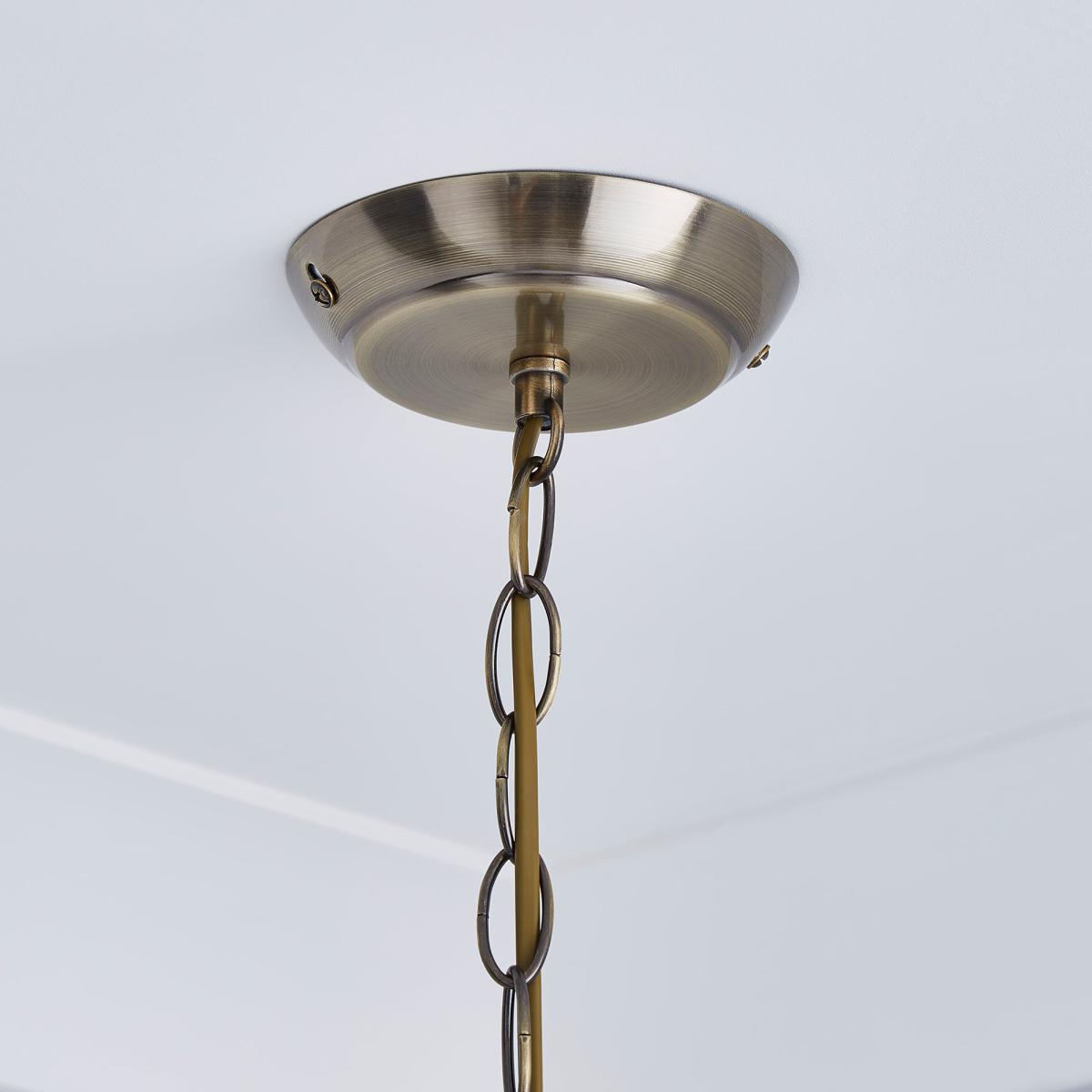 Knightsbridge Crystal Antique Brass Chandelier Antique Brass – image 4