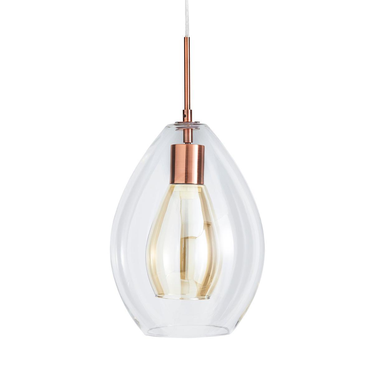 Eden Pendant Ceiling Fitting Copper Clear – image 5