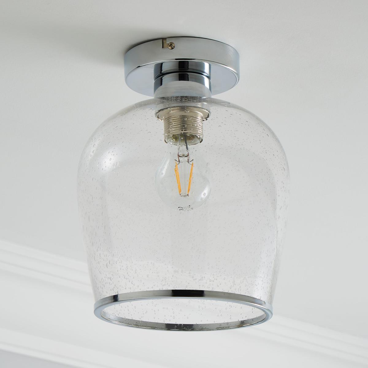 Lenny 1 Light Flush Ceiling Fitting Chrome – image 2