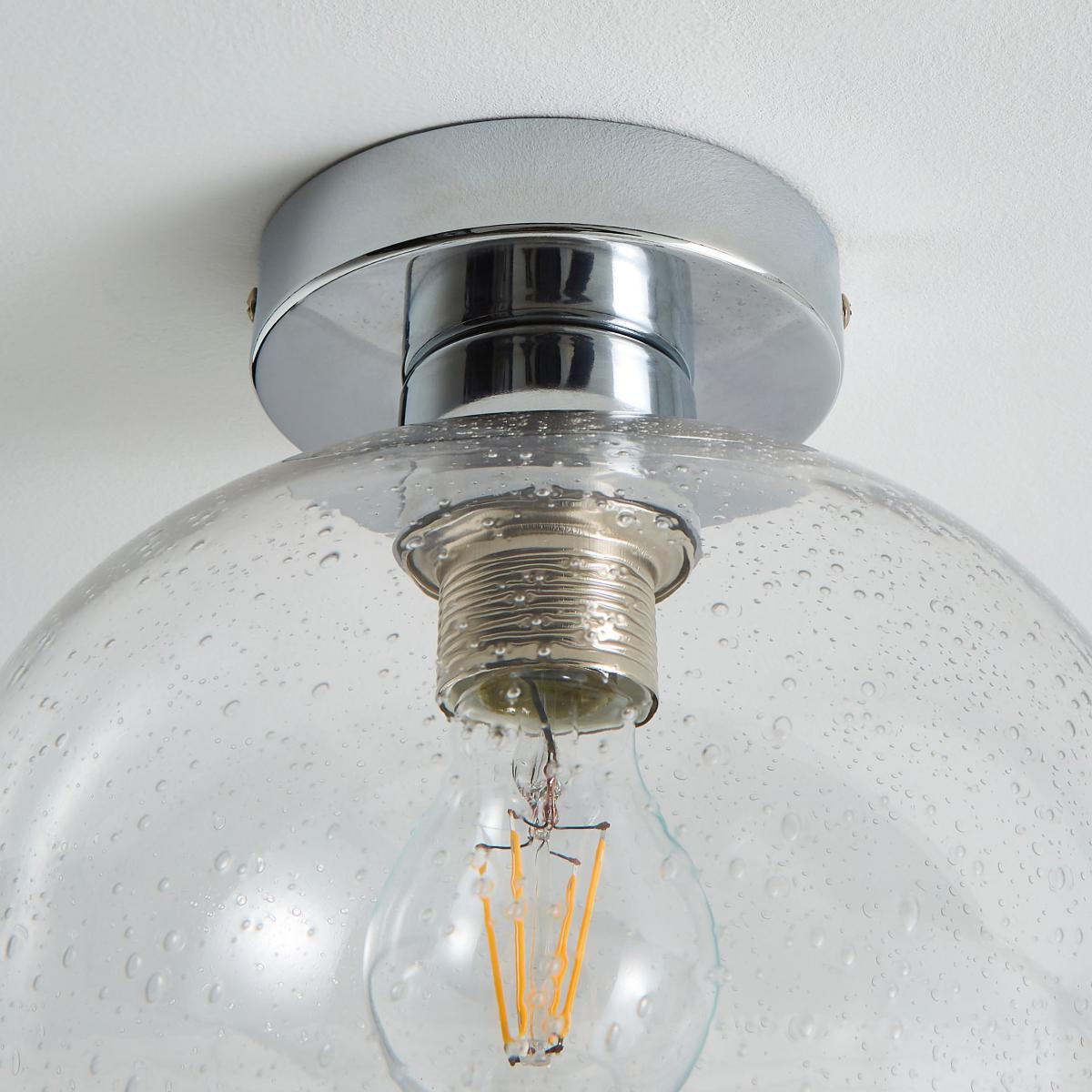 Lenny 1 Light Flush Ceiling Fitting Chrome – image 4