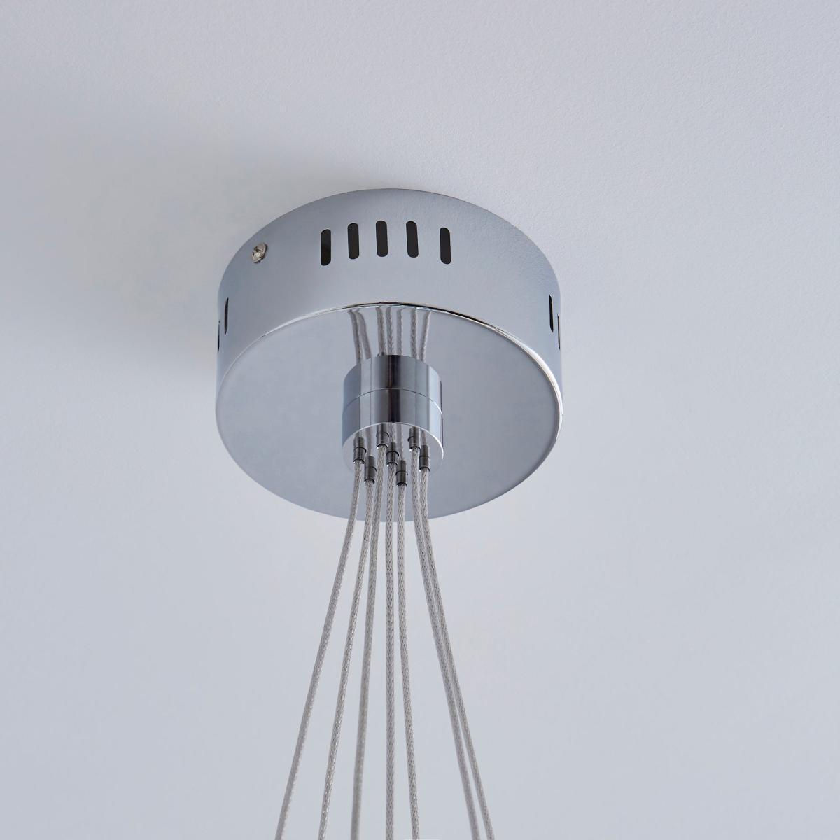 Elmira 7 Light Bubble Glass Cluster Ceiling Fitting Silver – image 3