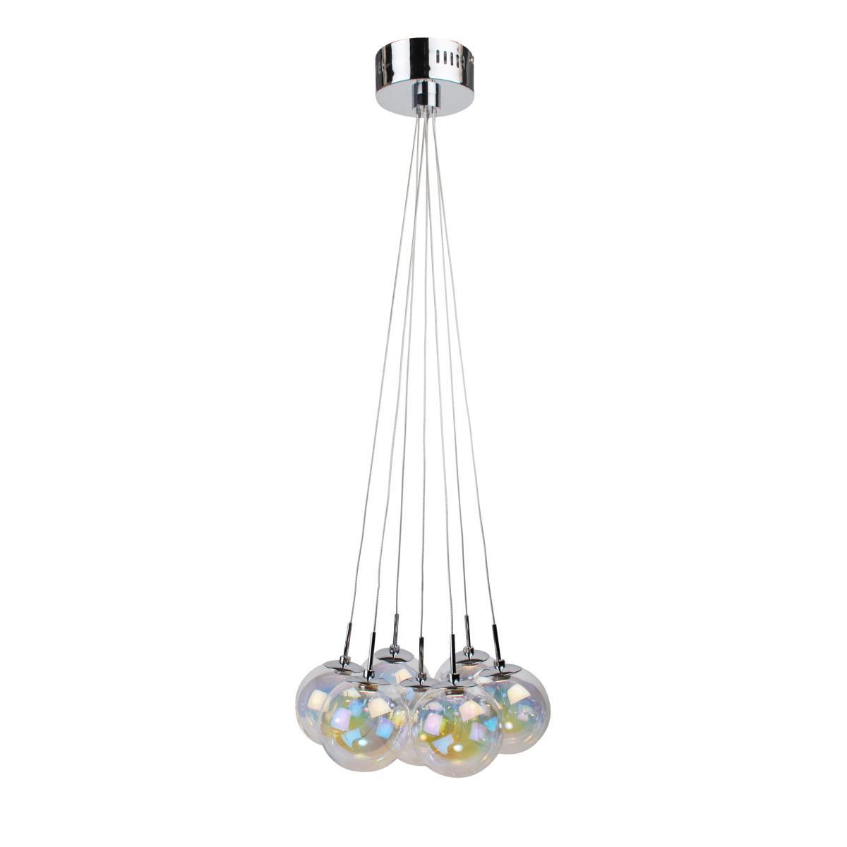 Elmira 7 Light Bubble Glass Cluster Ceiling Fitting Silver – image 6