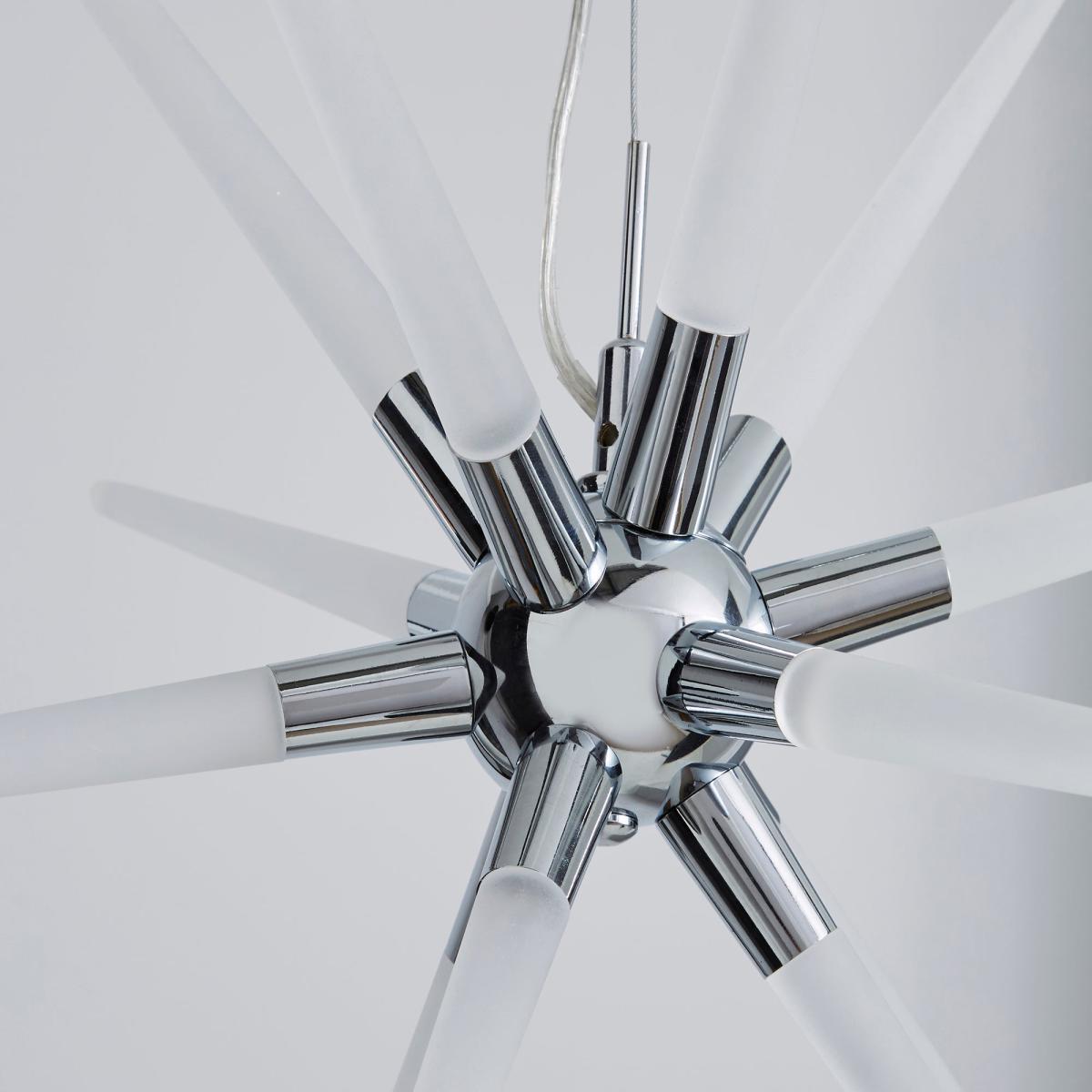 Liard 9 Light Pendant Integrated LED Star Ceiling Fitting Chrome – image 3