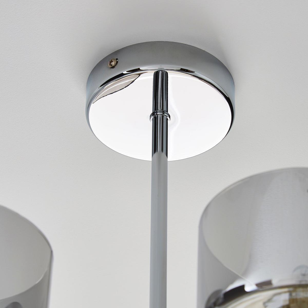 Elsie 6 Light Ceiling Fitting Chrome Grey – image 4