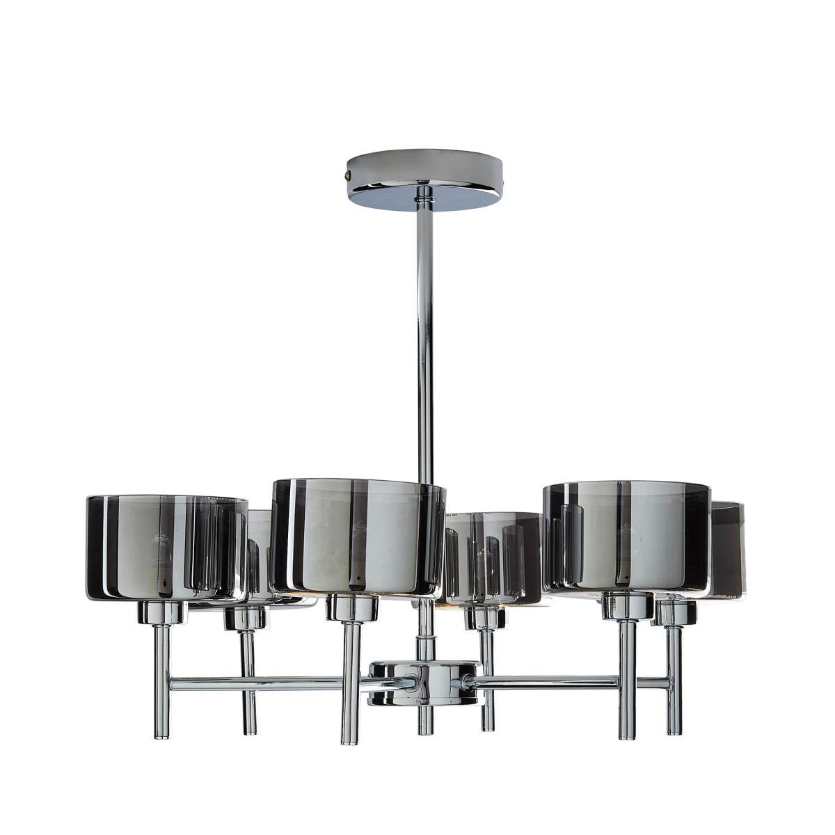 Elsie 6 Light Ceiling Fitting Chrome Grey – image 5