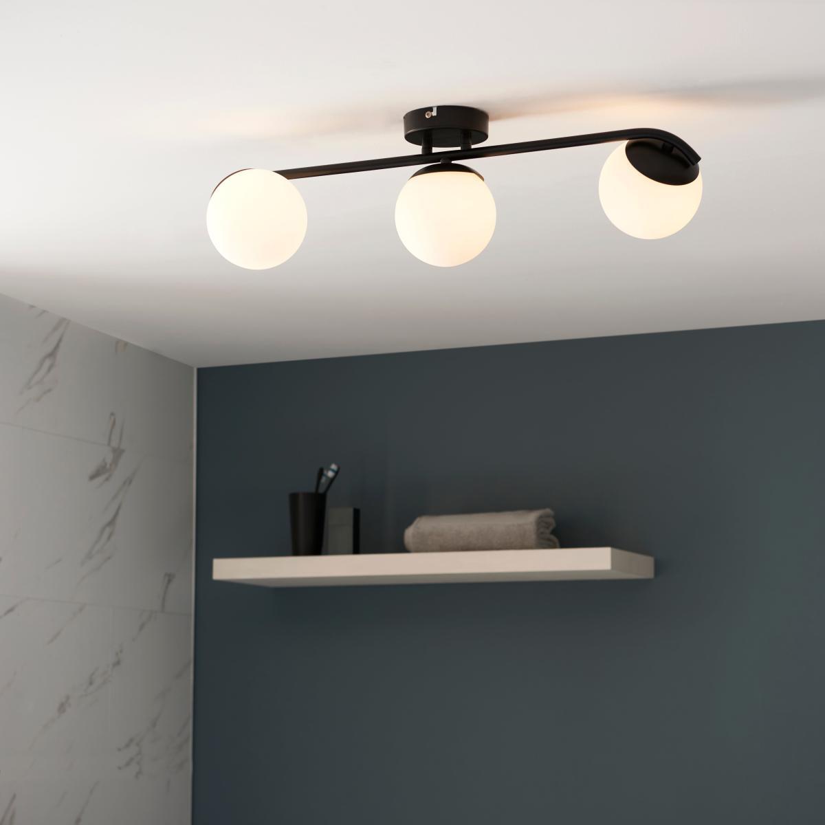 Elements Tela 3 Light Bathroom Spotlight Black – image 3