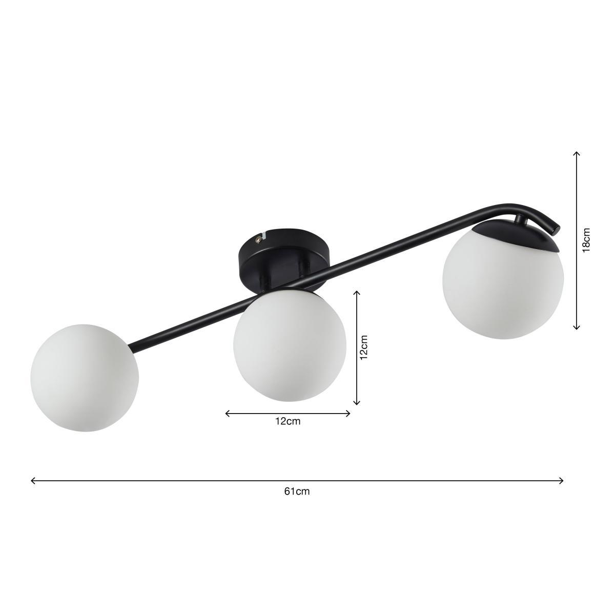 Elements Tela 3 Light Bathroom Spotlight Black – image 7