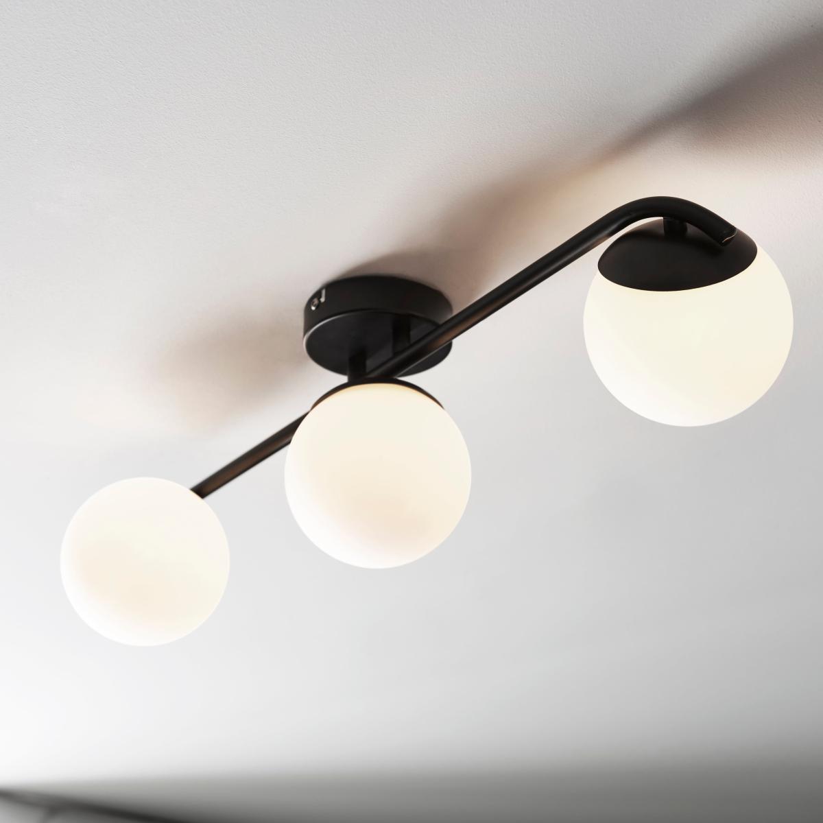 Elements Tela 3 Light Bathroom Spotlight Black – image 1