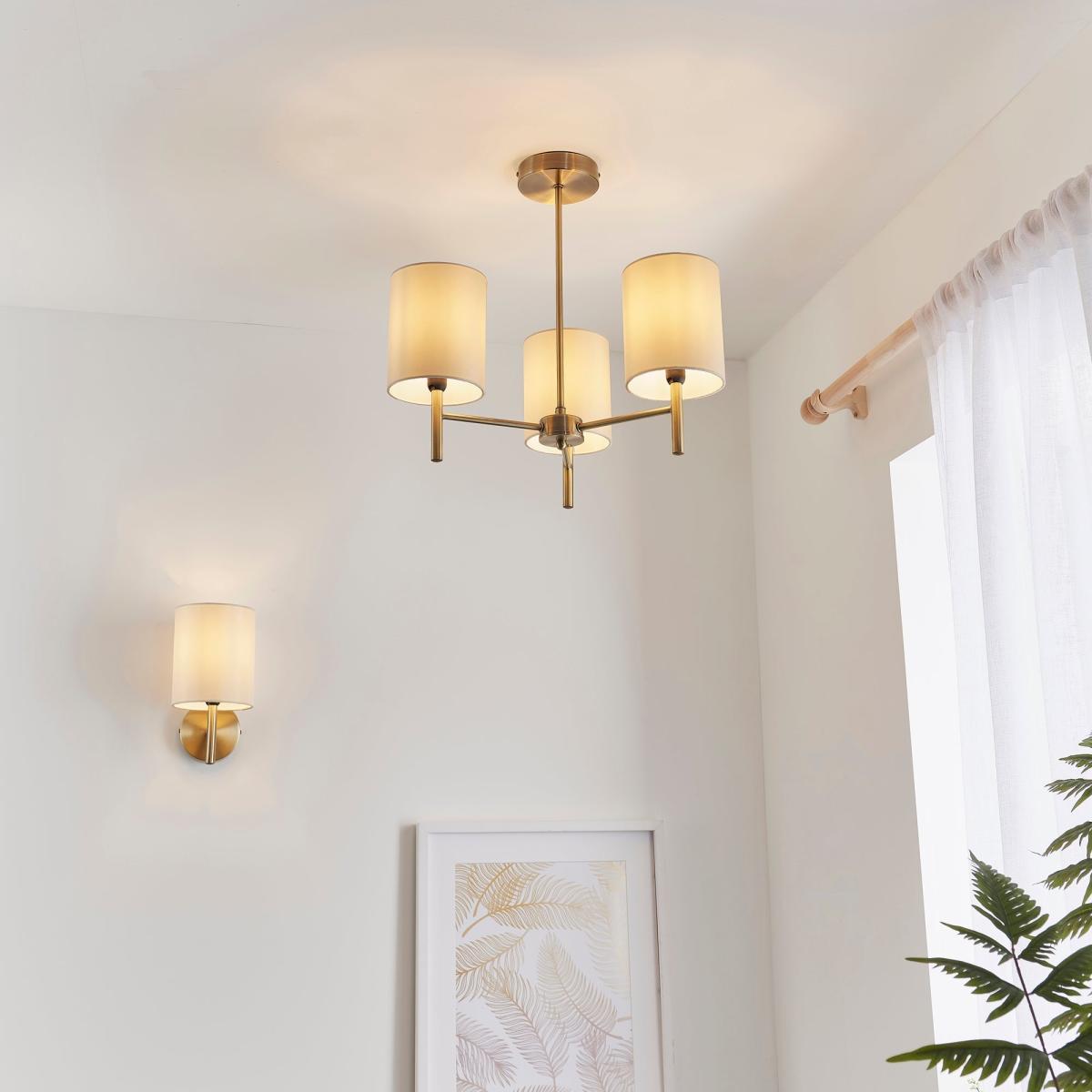 Return - Vogue Dewey 3 Light Semi Flush Ceiling Light – image 2