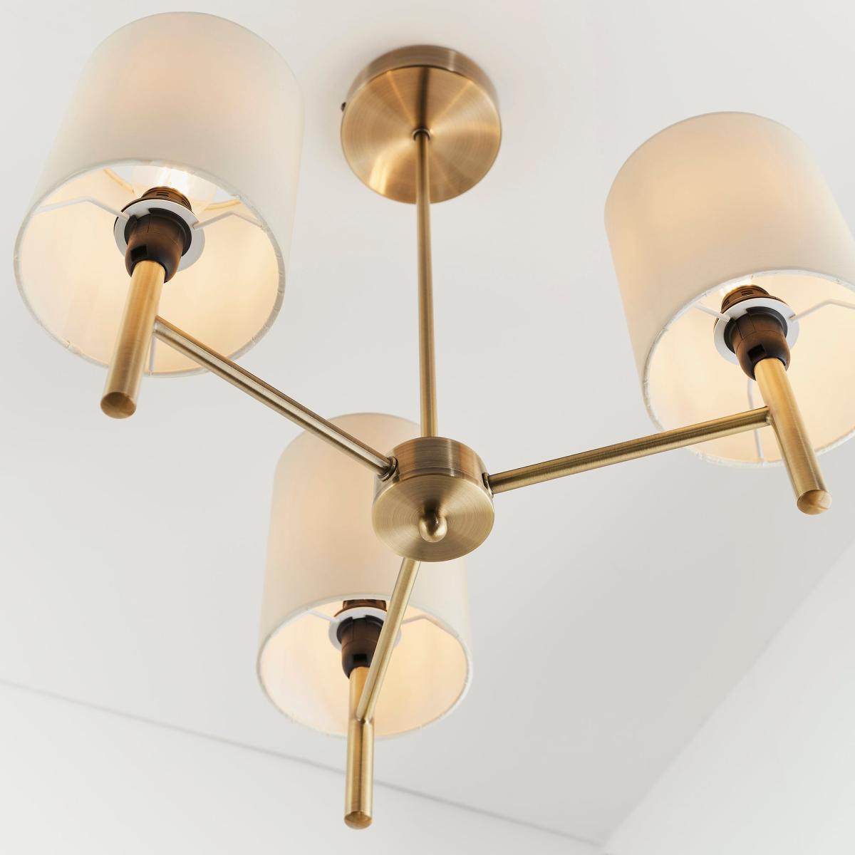 Return - Vogue Dewey 3 Light Semi Flush Ceiling Light – image 4