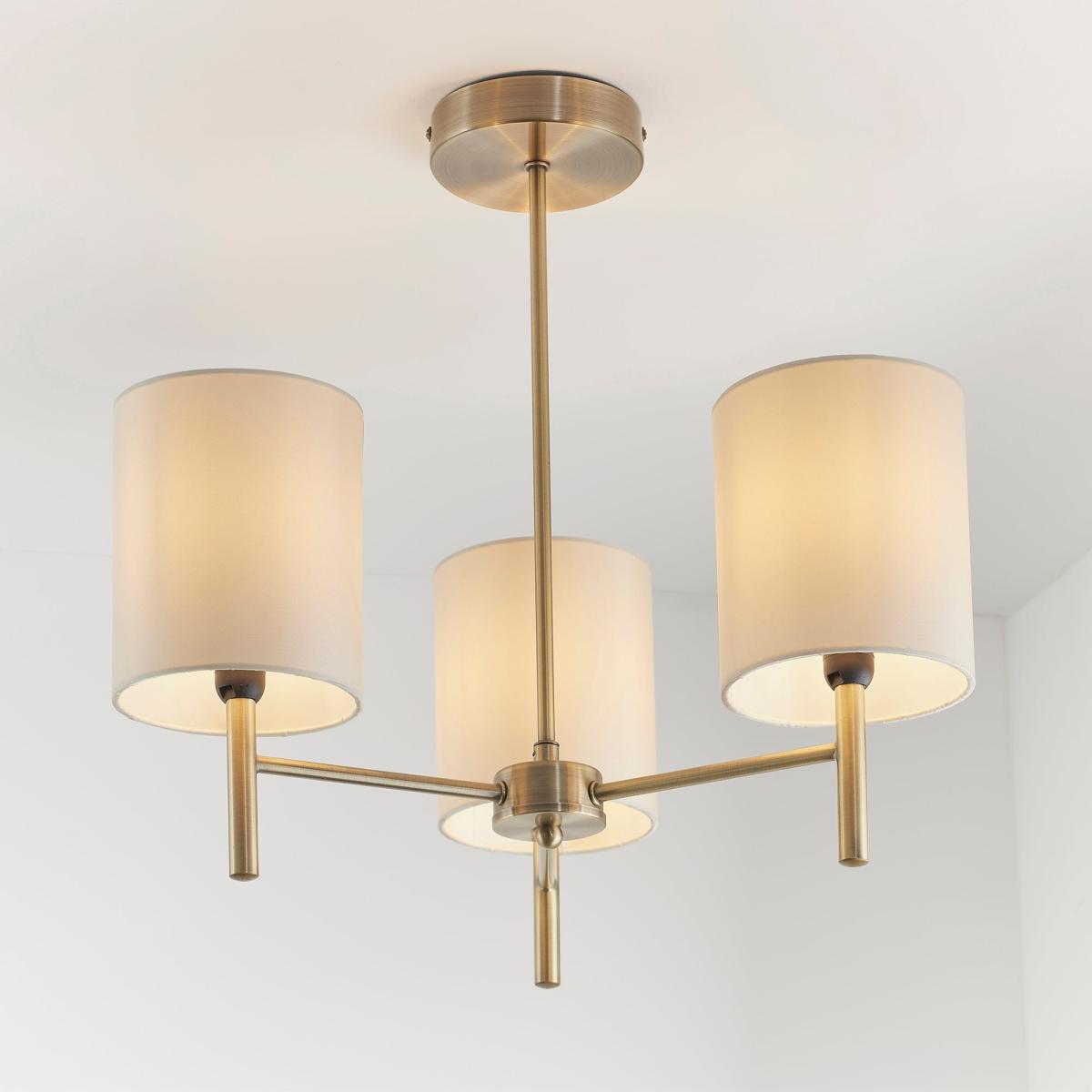 Return - Vogue Dewey 3 Light Semi Flush Ceiling Light – image 1