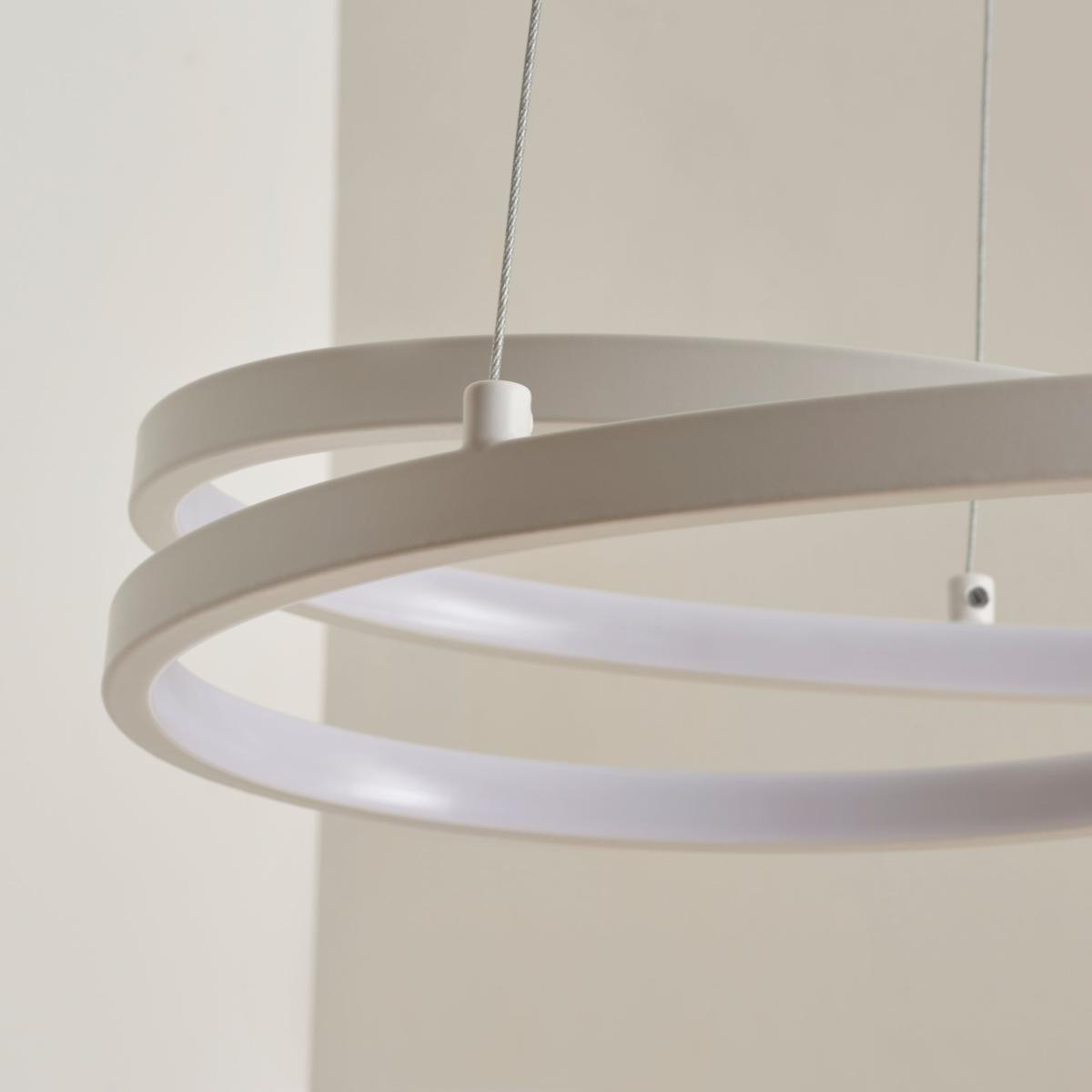 Riviera Dimmable LED Chrome Ceiling Fitting White – image 3