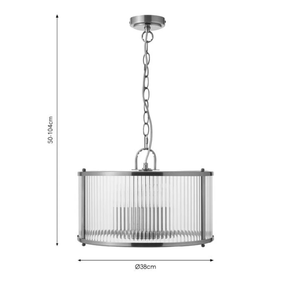 Alyn Ribbed 3 Light Adjustable Pendant Light – image 6